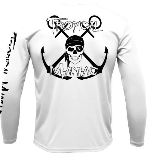 Pirate Cross Anchor Long Sleeve Performance Crew Neck