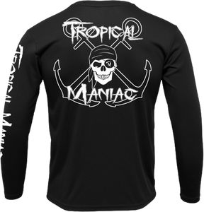 Pirate Cross Anchor Long Sleeve Performance Crew Neck