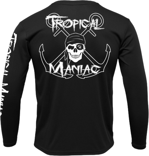 Pirate Cross Anchor Long Sleeve Performance Crew Neck