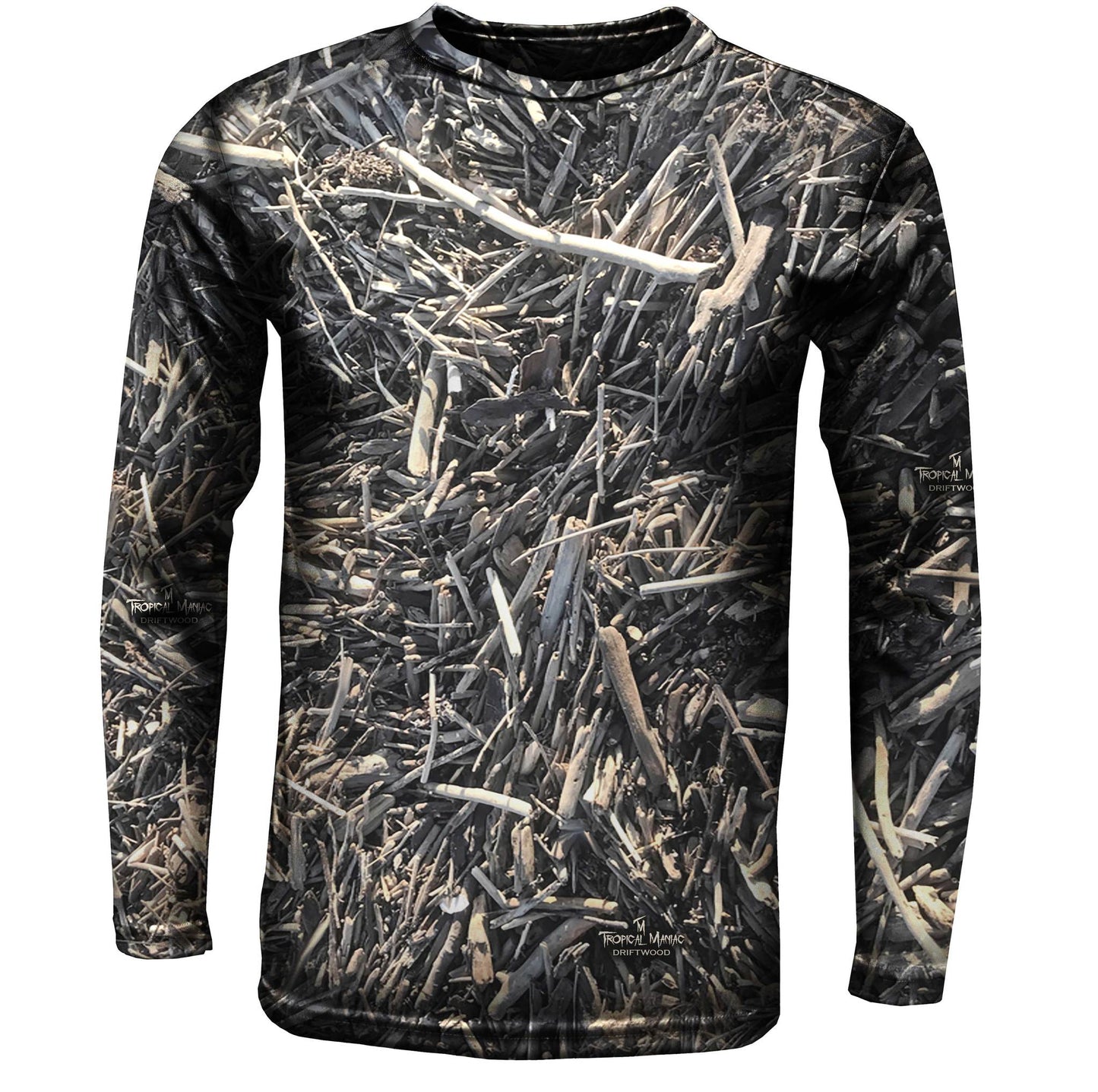 Driftwood Camo Long Sleeve Performance Crew Neck